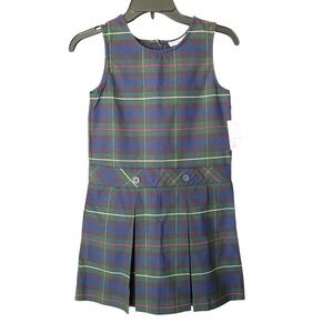 Class Wear Uniforms Plaid #55 Jumper Dress size 8 Hunter Drop Waist NWT